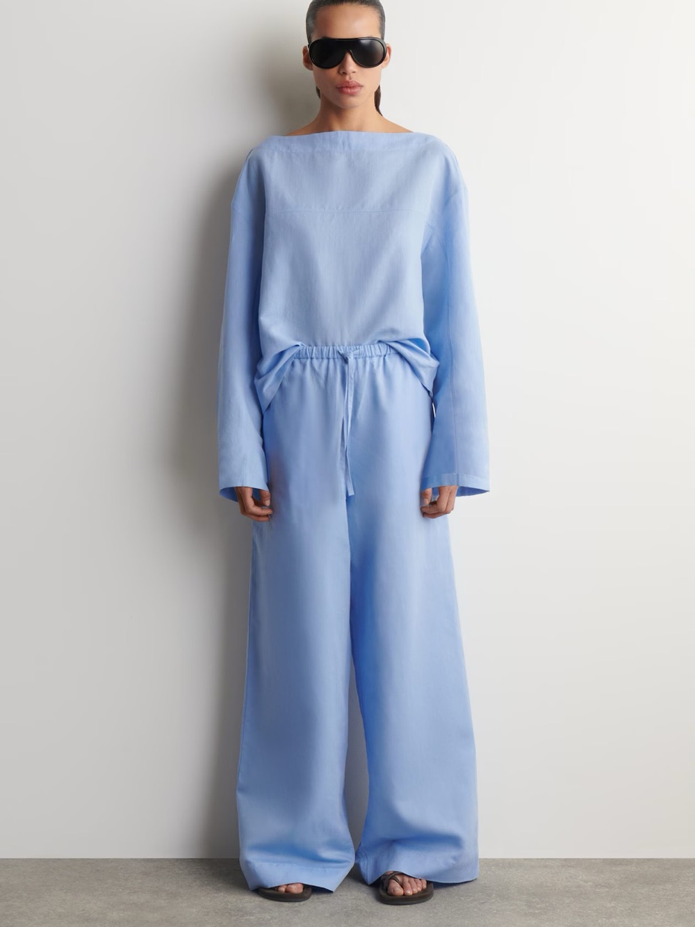NWT (size 6) COS WIDE-LEG LINEN DRAWSTRING PANTS